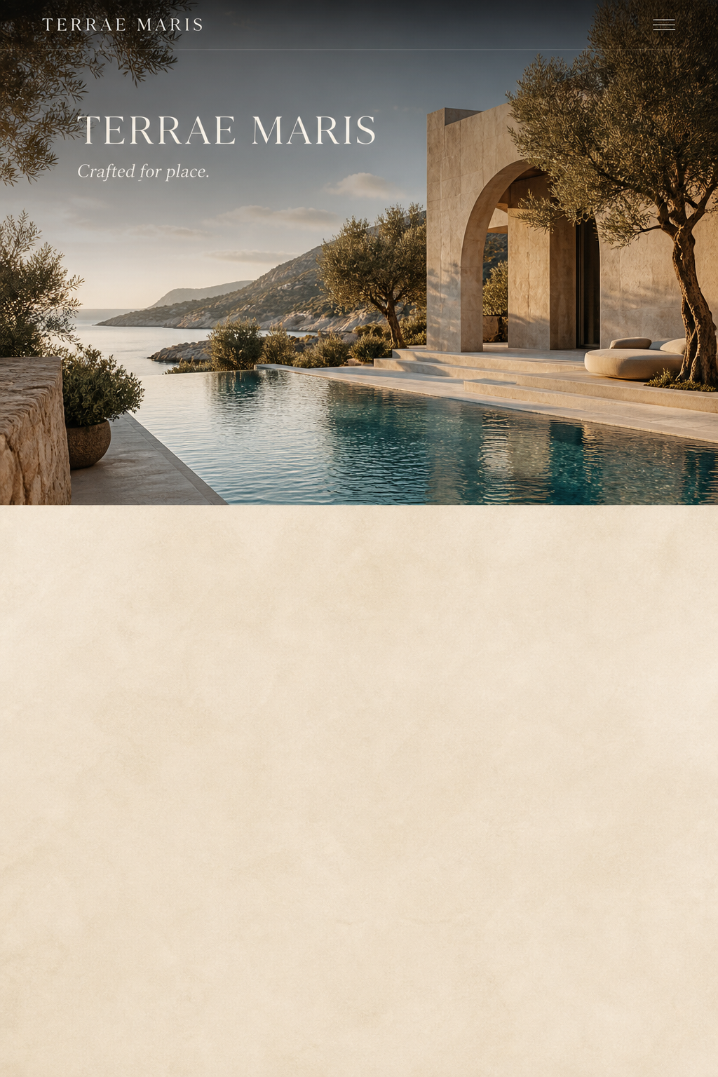 Generated luxury architectural pool website hero