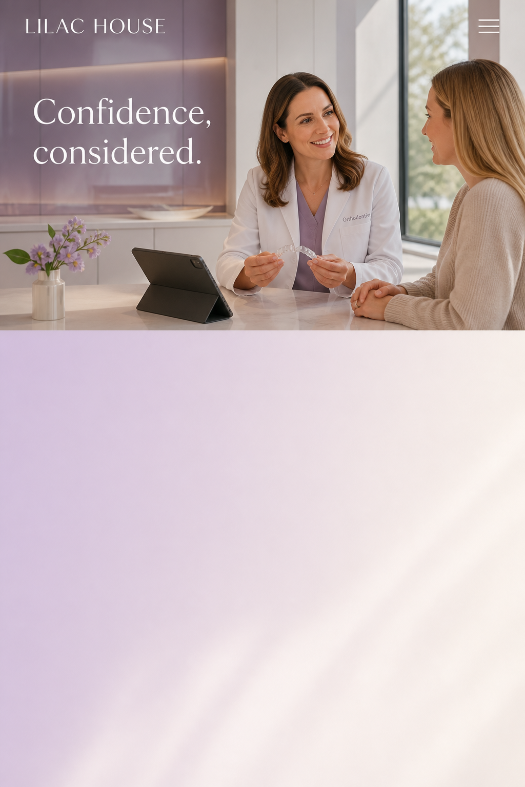 Generated calm orthodontic website hero
